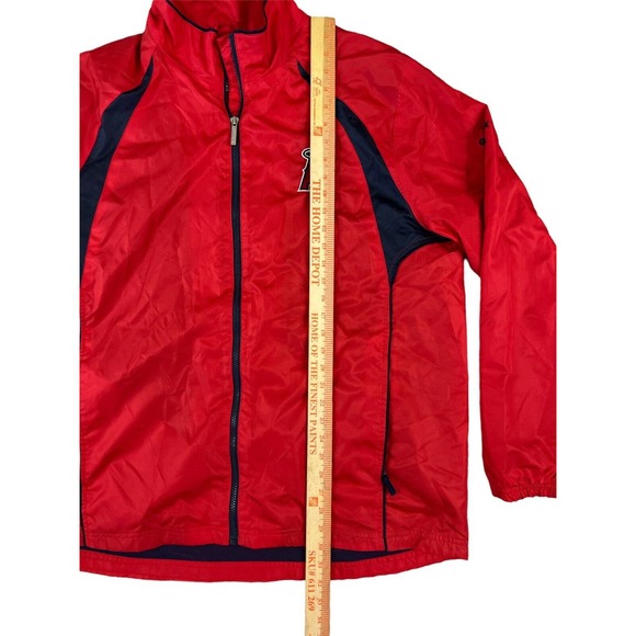Reebok Mens Size XL LA Angels Full Zip MLB Red‎ Vented Windbreaker Jacket - Picture 7 of 7